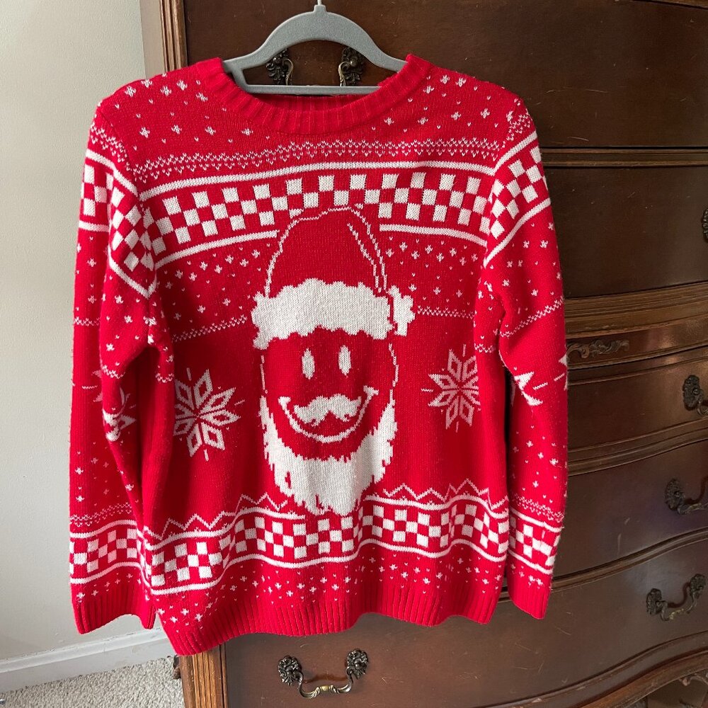 Boys Red Santa Christmas Sweater – Size XL (14/16 Husky)